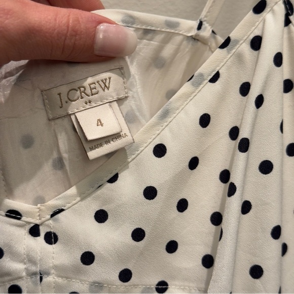 J.Crew Polka Dot Spaghetti Strap Dress Size 4 - Picture 8 of 10